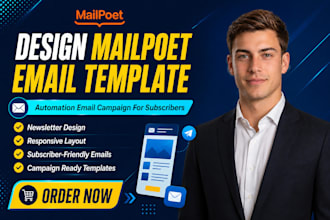 design mailpoet newsletter template automation email campaign for subscribers