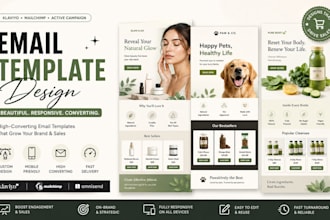 design klaviyo omnisend email template for shopify