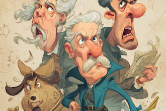 a political cartoon or cartoon caricature