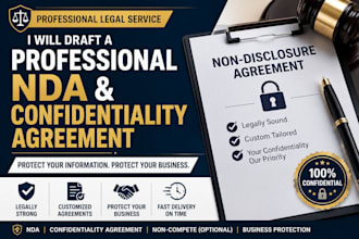 draft a professional nda and confidentiality agreement