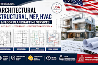 do structural, mep, hvac, floor plans and engineering drawing, miami, orlando