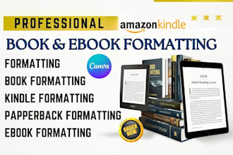 do book formatting, kindle formatting, and paperback formatting
