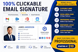 design responsive email signature for gmail outlook office 365