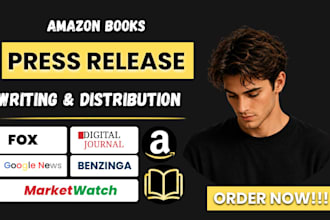 do press release distribution, book press release and amazon book promotion