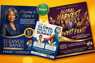 design funeral flyer, funeral program, obituary program, church, event flyer