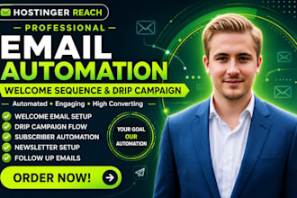 setup hostinger reach e mail automation  welcome sequence drip campaign