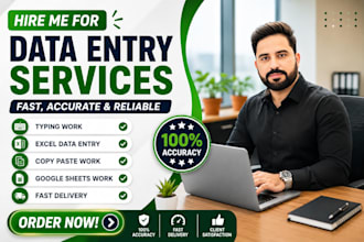 do data entry, copy paste and excel work professionally