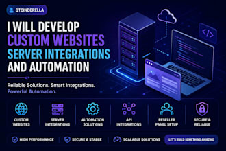 develop custom websites, server integrations, and automation