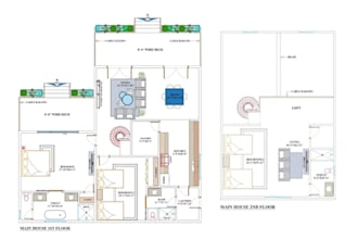 draft architectural blueprint for 2d house plan