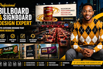 design professional billboard signboard and outdoor advertising graphics