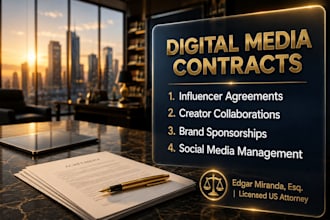 draft a custom social media management contract as a licensed US attorney