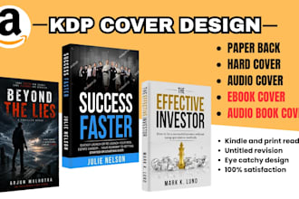 do book cover design, ebook cover design, kindle cover, paperback book cover art