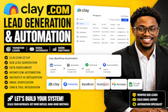 setup clay com lead generation, data enrichment and instantly ai automation