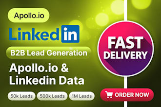 do b2b lead generation using apollo and linkedin