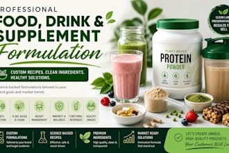 develop food, beverage and supplement product formulation, protein powder recipe