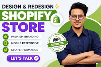 design redesign shopify store, shopify website one product store or dropshipping