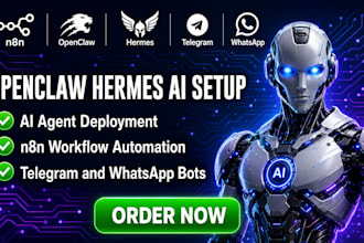setup openclaw hermes n8n automation workflow ai agent telegram whatsapp bot