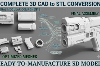 modify , model and fix stl files for 3d printing