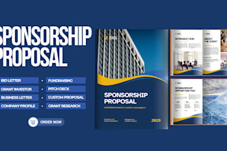 sponsorship proposal design bid letter redesign investor fundraising pitch deck