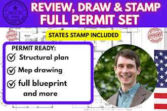 licensed engineer,permit ready building permit, USA licensed architect, pe stamp