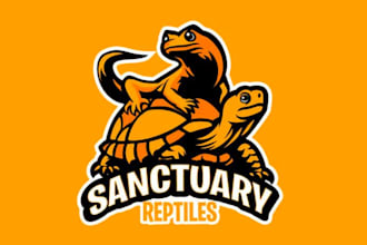 make wonderful style tortoise mascot logo design for company