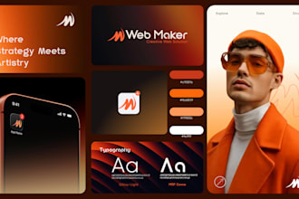 design modern minimalist logo and brand style guide