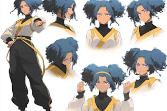 make a professional anime turnaround and character sheet