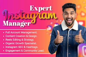 manage instagram page for organic growth and viral content