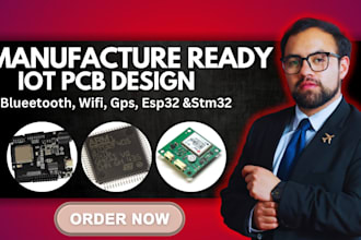 design esp32 stm32 iot pcb, bluetooth wifi, gps and smart wearable product pcb