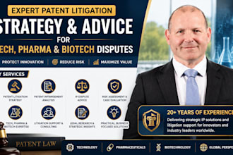 provide expert patent litigation strategy for tech pharma and biotech
