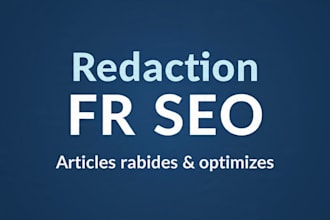 write SEO articles in french fast and professionally