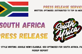 write submit distribute south africa press release for media exposure