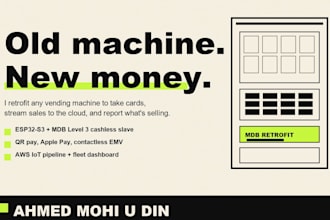 retrofit any vending machine with mdb cashless, telemetry, sales analytics