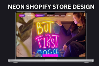 design a highly profitable neon sign shopify store led sign website