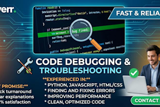 debug and fix errors in your python, javascript or web code