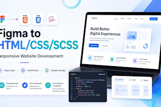 convert your figma design to responsive HTML CSS scss