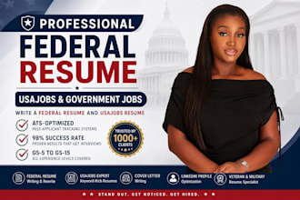 write a federal resume and usajobs resume for government jobs