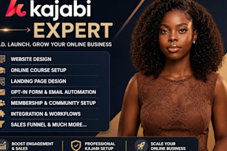 a kajabi website, funnel, and landing page