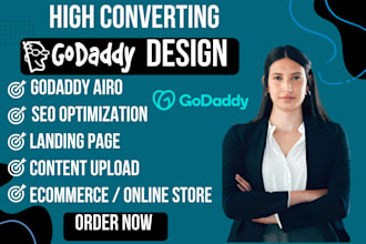 build redesign godaddy airo website store godady seo domain search visibilty