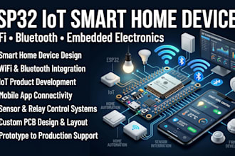 develop esp32 wifi bluetooth iot embedded electronic devices