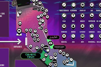design a custom festival map, event map, and vector map illustration