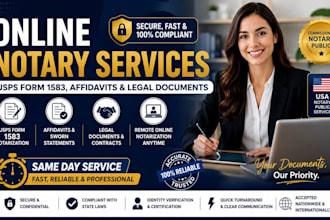 notarize usps form 1583 affidavits and legal documents online