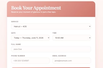 build a booking app for salons and service businesses