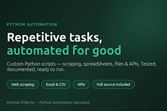 write a custom python automation script for your business