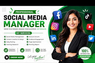 manage your social media accounts and grow your brand