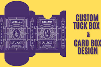 design card game box tuck box tarot card packaging booster pack 3d box mockup
