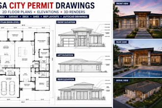 provide stamped architectural plans for city permit approval