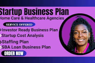 write startup business plan for home care, healthcare for ohio, georgia