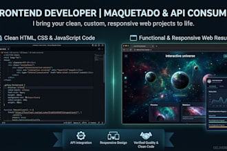 html CSS layout and API consumption
