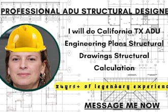 california tx adu engineering plans structural drawings structural calculation